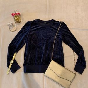 Juicy Couture Velvet Navy Sweatshirt Size M